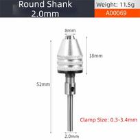 Three-jaw Hex Shank Drill Bits Adapter Quickly Replace Pneumatic Drill Chuck  Woodworking 2mm