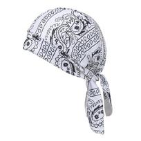 Stylish Durag Stretch Head Wrap Hijab Turban for Women Hair Accessory Comfortable Head Scarf Wrap Elastic Turban balta