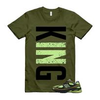 2010 Sea Moss Afterglow Olive Green Black T Shirt Match KING VERT S