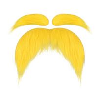 Theater Beard Elastic Strap Design Comfortable Party Cosplay Essential False Moustache Halloween Costume Accessory geltona