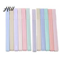 Bubble-free Highlighter Pens 12Pcs/Set Non-Neon Pastel Colors Quick Dry Student Pen Marking Study Journaling Office School Supplies Non-neon Sets