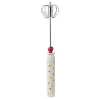 Rotary Egg Beater Stainless Steel Egg Whisk Tool Semi-Automatic Whisk  for Creams Batters Milk Style 1