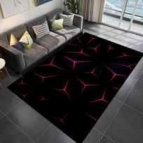3D abstraktaus veidrodžio geometrinis kilimas, didelio ploto kilimas svetainei, miegamajam, sofos dekorui, grindų kilimėlis, vaikų žaidimų dovana 40X60cm-16x24in gray