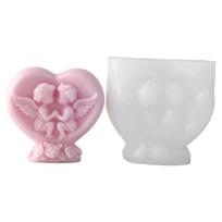Multipurpose Angel Heart Silicone Mold Suitable For Wax Soap Chocolate Crafts Heat Resistant Materials DIY Enthusiasts