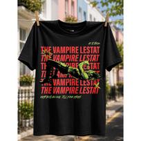 Men's The Vampire Lestat T-Shirt - Gothic Fiction Novelty Tee with Lestat Print, Loose Fit Cotton Shirt Suitable for Fans of Vampire Books, Machine S juoda
