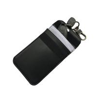 Car Key Fob RFID Signal Blocking Bag, Faraday Bag, Antitheft Car Key Pouch with Stainless Steel Hanging no memory