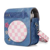 Fujifilm Instax Mini Cute Camera Bag with Shoulder Strap and Back PU Leather 12/11/40 Case, Pocket,