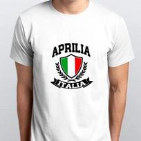Aprilia Racing Style Italian Motorcycle Printed T Shirt Womens mens white S