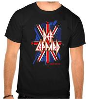Def Leppard Rock Music Logo Black TShirt 1323 2XL