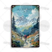 Tour de France Cycling Metal Sign Alpe dHuez Mont Ventoux Le Jura Auvergne Mont Blanc Champslyses Col du Tourmalet NICE 20x30cm（7.8x11.8inch）