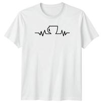 Coffee Is My Heartbeat And T-Shirt Caffeine Coffee Birthday Gift For Him And Her M