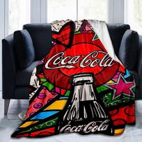 Coca-cola Artwork Design Blanket Suitable for Sofas, Beds, Offices, And Camping - Perfect Gift for Halloween Christmas 75x90cm