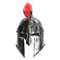 Realistic Roman Fighter Helmet Plastic Lightweight Design Themed Party Accessory Fit Most Adults Ideal For Parties sidabras