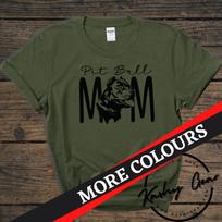 Pit Bull Mom Shirt | American Staffordshire Terrier Dog TShirt | Pitty Dog Mama | Custom Personalized Tee | Gift For Dog Lovers T Shirt S