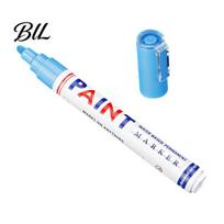 Metallic Gold Tombstone Pen Marker Waterproof Headstone for Restoring Faded Memorial Stone Restoration Inscriptions Finish Precision Tip Engraving mėlyna