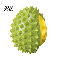 Long-lasting Dog Chew Toy Squeaky Durian Spiky Teeth Cute Cleaning for Aggressive Chewers Outdoor Training Fetch Game Teething žalia