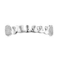 Removable Hiphop Teeth Grillz Bling Charm Teeth Grillz Gift Rhinestone Tooth Caps  for Women Men sidabras