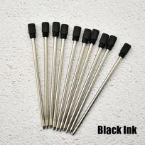 10 pcs/lot 0.5mm Hot Office Signature Medium Nib Core Blue/Black Ink Metal Ballpoint Pen Refills Black Ink