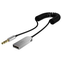 Transporto priemonėje montuojamas BT imtuvas 3,5 mm AUX į BT5.0 adapteris Integruotas mikrofonas AUX įvestis suderinama juoda