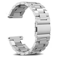 22mm 20mm Metalinis dirželis Samsung Galaxy Watch 3 Huawei GTGT2/Amazfit GTR Nerūdijančio plieno apyrankė Samsung Gear S3 dirželiui 20mm sidabras