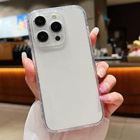 Clear Shell Cover For iPhone 16 Pro Max 15 Pro 14 13 12 11 Xs 7 8 SE Lens Protection Shockproof Soft TPU Transparent Phone Cover iPhone 15 skaidri