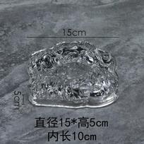 Transparent Glass Flat Plate Creative Sushi Plate Sashimi Plate Dessert Plates Restaurant Molecular Cuisine Specialty Tableware