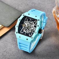Personalizuoti statinės formos mechaniniai imitaciniai laikrodžiai vyrams ir unisex black