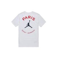 Jordan Paris Saint-Germain Logo Print Sports Crew Neck Short Sleeve T-Shirt Men Tops White DB6515-100 XXXL