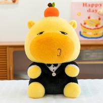 Internet celebrity capybara lulu couple doll cute kapibara plush doll for couples Qixi Festival gift pillow 30cm（0.25kg）