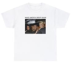 Padarykite Ameriką Vėl Didžią T-shirt Juokinga Paris Hilton Y2K MAGA Respublikonų Marškinėliai M black