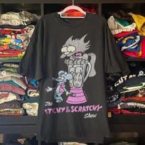 Itchy And Scratchy Promo Washed TShirt New SpringSummer Arrivals Streetwear Unisex Women S