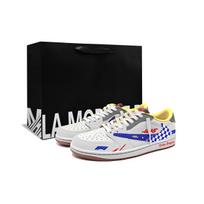 Travis Scott x Jordan Air Jordan 1 Windbreakers Abrasion Resistant Low top Vintage Basketball Shoes Unisex White DZ4137-700(Team1143--BOX) 35.5