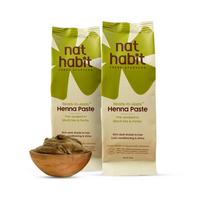 Nat Habit Fresh Ready To Apply Henna Paste For Deep Hair Conditioning And Rich Brown Shade With Rajasthani Henna Herbs Pack of 2 x 220g