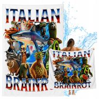 Beach Towel Brainrot Team Tung Made of Microfiber Quick-Drying 150X75 Cm