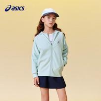 ASICS Kids' Fashion Print Hooded Zipper Jacket 140 šviesiai žalios spalvos