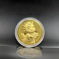 2026 Zodiako Arklys Auksinės Spalvos Proginė Moneta Dekoracija Metalo Amatai Suvenyrinis Medalis Arklio Metai
