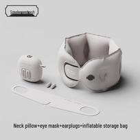 EV2 AIR Portable Inflatable U-shaped Travel Pillow Set šviesiai pilka spalva