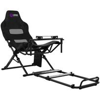 Lorgar flex raf1, sim racing cockpit advanced, foldable, 150x72x113 cm-playing, 38x72x126cm-folded, black