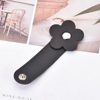 Leather Cord Organizer Clips Reusable Data Cable Ties Flower Cable Winder  Earphone Cord juoda