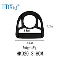 POM Black Plastic D-shaped Hook Luxury Strong Safety for Backpack Pet Dog Hair Collar Belt 3.8CM