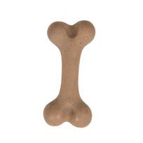 Strong Safety Durable Interactive TPR Nylon Cleaning Beef Flavor Dog Bone Toy Dog Toothbrush Toy  Pet Suppliers (Brown,Size-1)