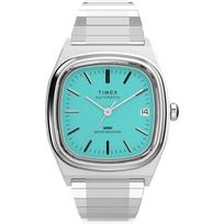 TIMEX Unisex Wristwatch TW2Y07300 Automatic 5 ATM Water Resistant Plastic Light Blue Dial Stainless Steel