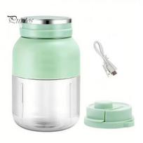Large Capacity Blender Cordless Portable Blender, USB Rechargeable Juice Cup for Smoothies, Easy Clean Personal Fruit, Crush Ice Fresh Maker žalia
