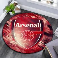 Arsenal Futbolo Klubo Spausdinamas Apvalus Kilimas, Neslystantis Plaunamas Apvalus Kilimas Svetainei Miegamajam Žaidimų Kambariui, Sporto Gerbėjų Dekoras, Šventinė Gimtadienio Dovana 80cmx80cm red