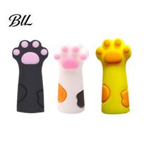 Cartoon Pencil Cap Protective Case Silicone Cat Paw Tip Protector for Wooden Pencils Extend Usage Time Reduce Waste Stress Relief Classroom