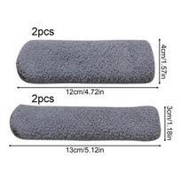 Motorcycle Hand Grips Covers Plush Soft Cold Weather Motorcycle Riding Handlebar Grips Covers for Adventure Commuting Cruising šviesiai pilka spalva