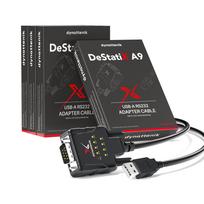 dynattenik DeStatix A9 adapter DB9 with 9 LED FTDI-equipped USB-RS-232 (male), indicators, 4-pack. juoda