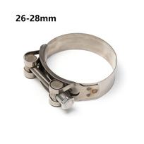 1pc Welding New Exhaust Repair Tool Sealing Stainless Steel Hose Clamps T Bolt Pipe Clip 26-28mm