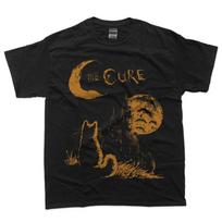 The Cure Vintage Cat Moon Funny The Cure Cat Lover Women Men T-Shirt 3XL