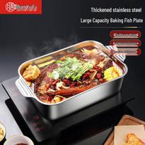 Stainless Steel Deep Roasting Fish and Seafood Pan